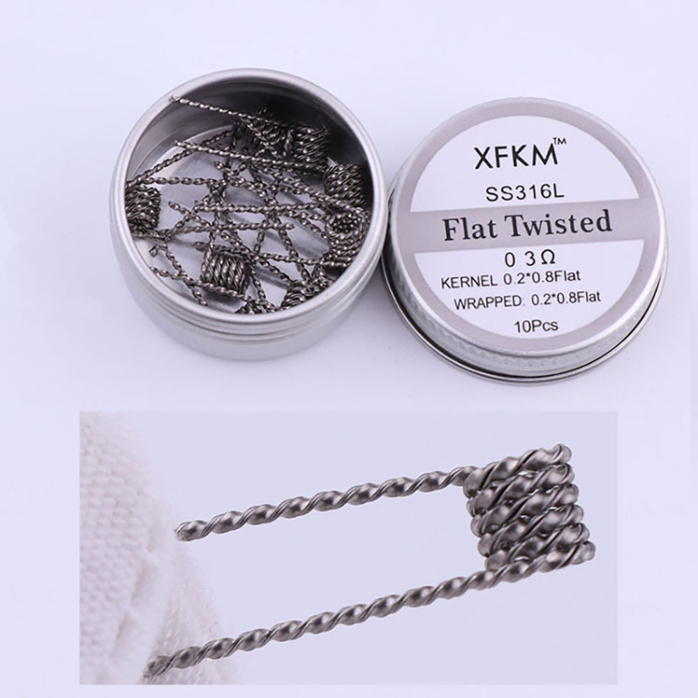 SS316L 10Pcs/Box Prebuilt Coil - Clapton Wire Pre Built avaliação e preço