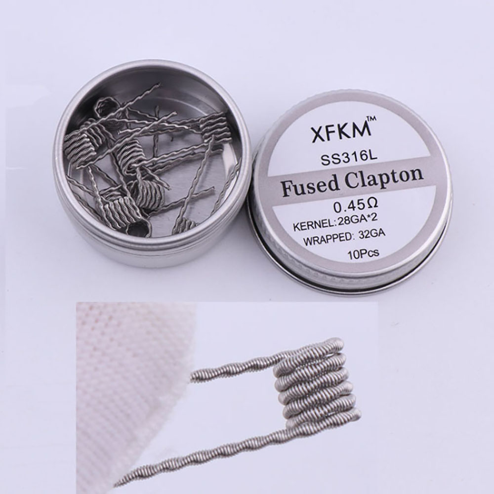SS316L 10Pcs/Box Prebuilt Coil - Clapton Wire Pre Built avaliação e preço