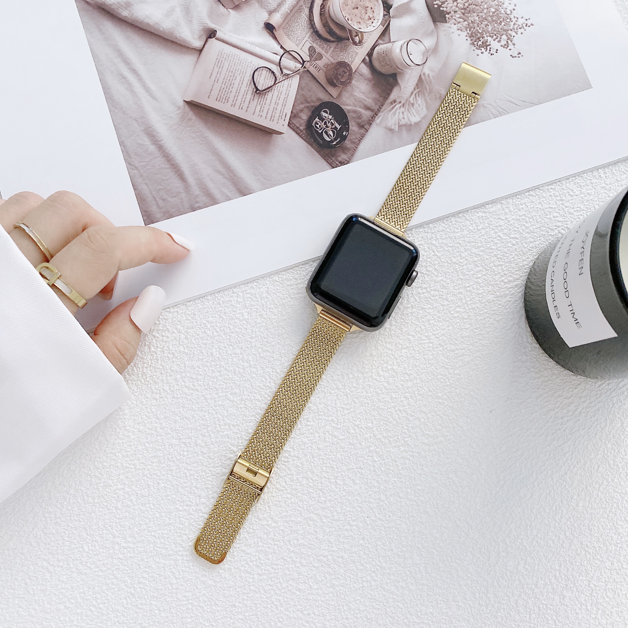Premium Thin Metal Watch Band  - Mesh Coil Strip avaliação e preço