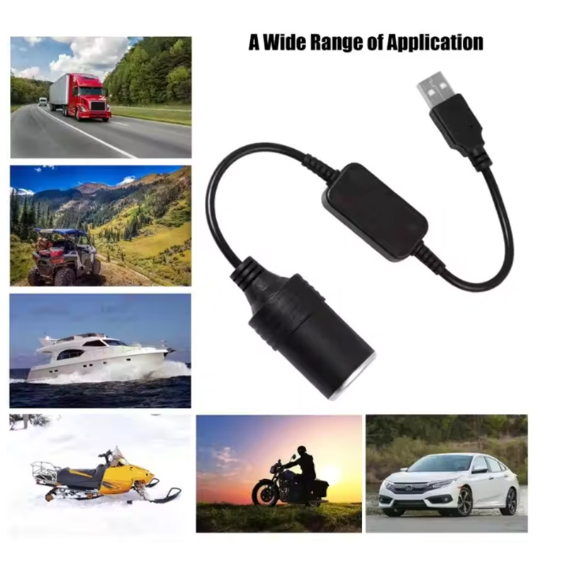 1pc 5V 2A USB To 12V Cigarette - Accessories For Vaping avaliação e preço