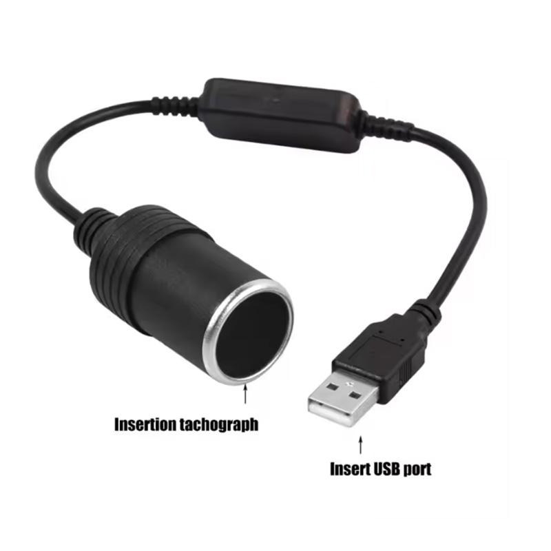 1pc 5V 2A USB To 12V Cigarette - Accessories For Vaping avaliação e preço