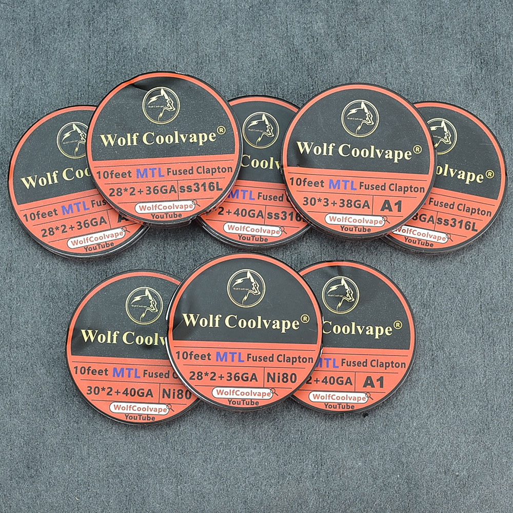10Feet NI80/A1/SS316L MTL Fuse - Clapton Wire Pre Built avaliação e preço