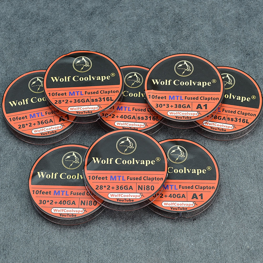 10Feet NI80/A1/SS316L MTL Fuse - Clapton Wire Pre Built avaliação e preço