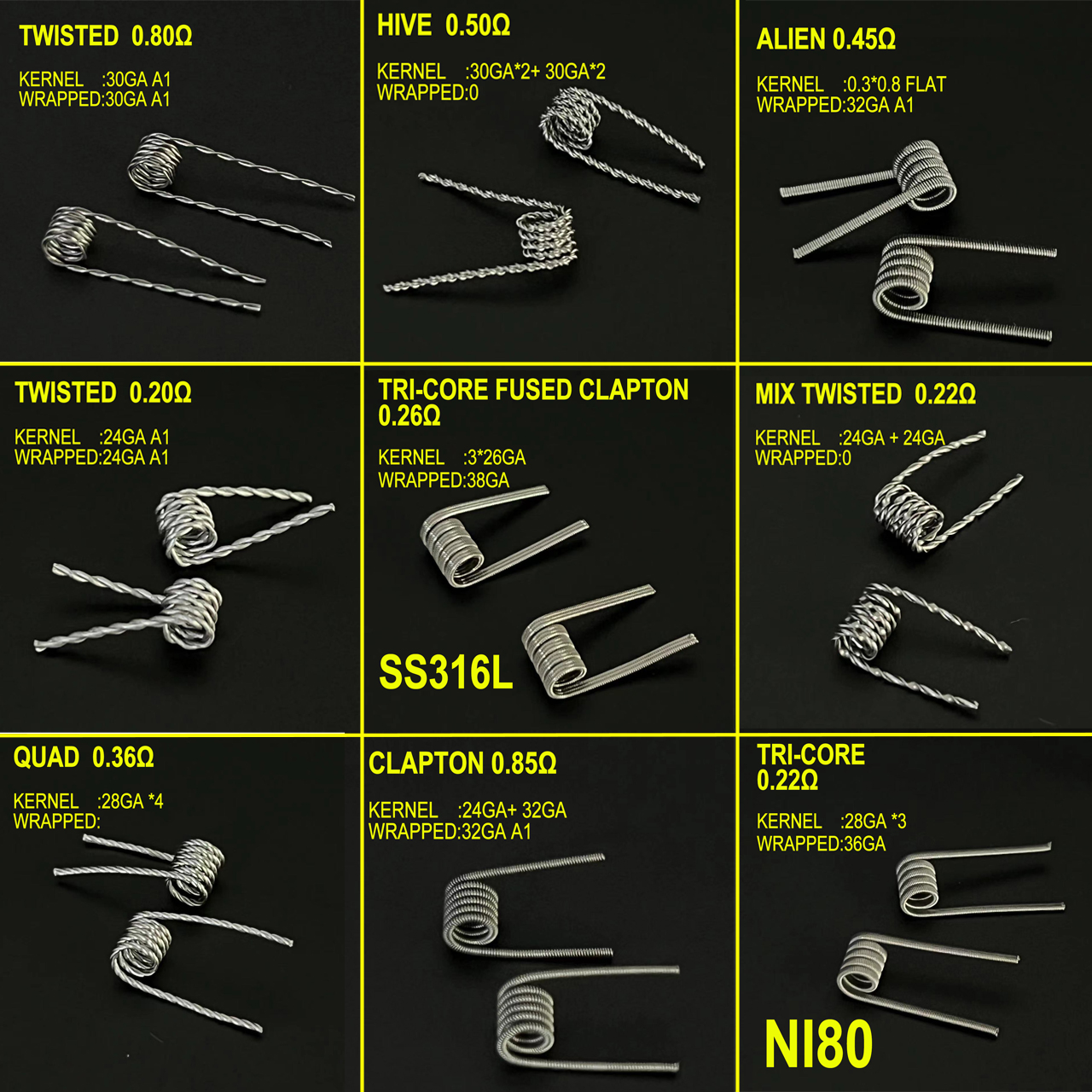 Spring Resistance ID 3.0mm 0.2 - Clapton Wire Pre Built avaliação e preço