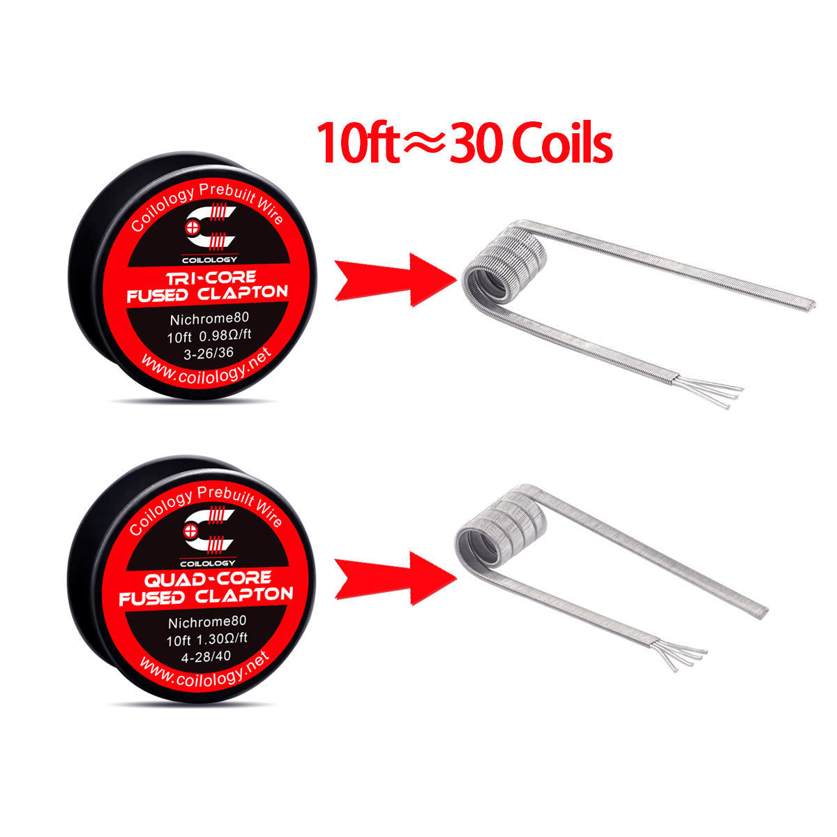 10ft Prebuilt wire Tricore/qua - Clapton Wire Pre Built avaliação e preço