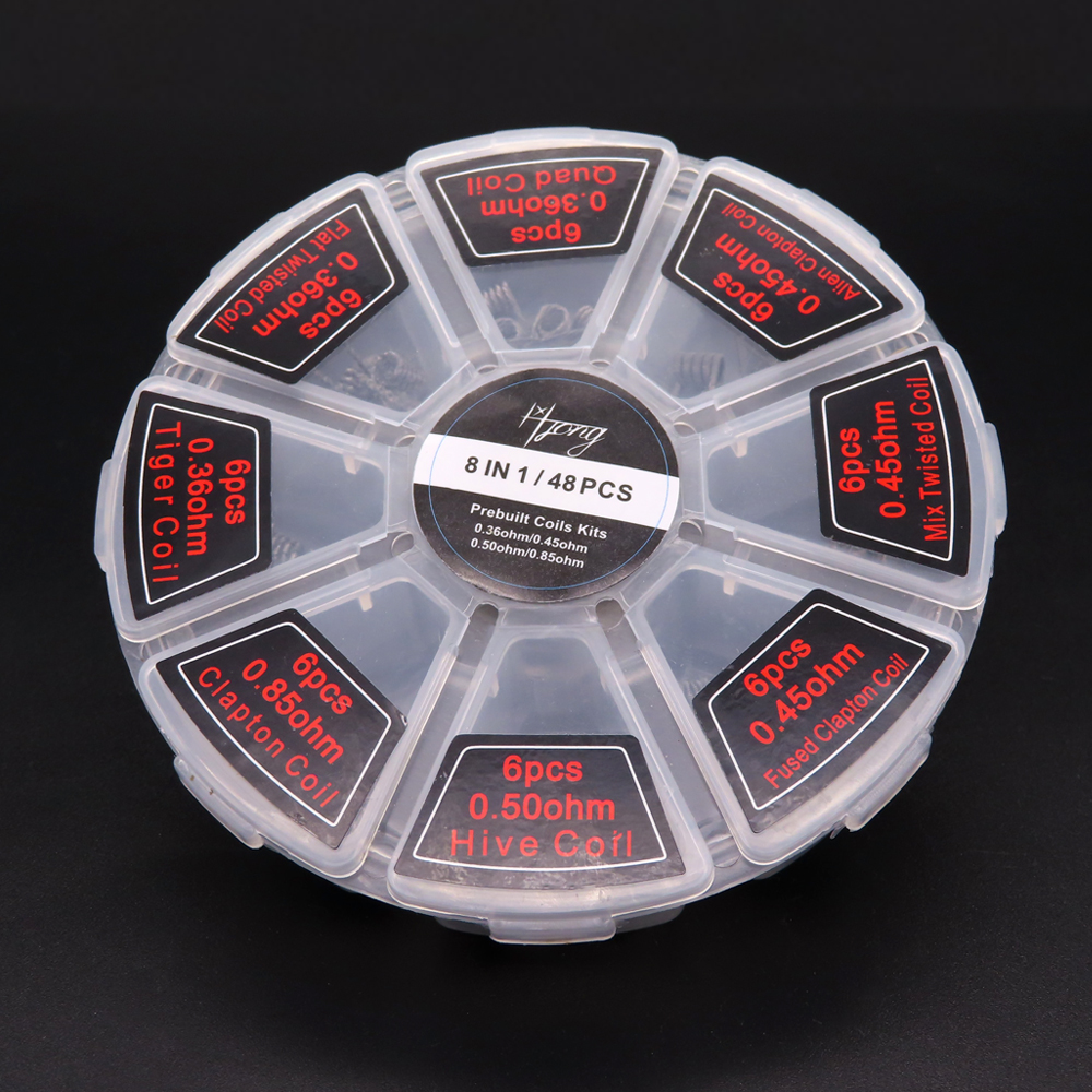48pcs/set Premade Coils RTA RD - Clapton Wire Pre Built avaliação e preço