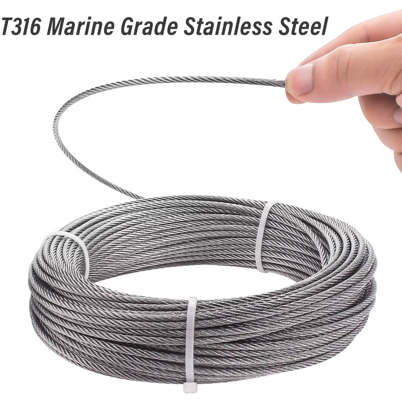 Wire Rope 7X19 Diameter 3.18mm - Stainless Wire Ss316 avaliação e preço
