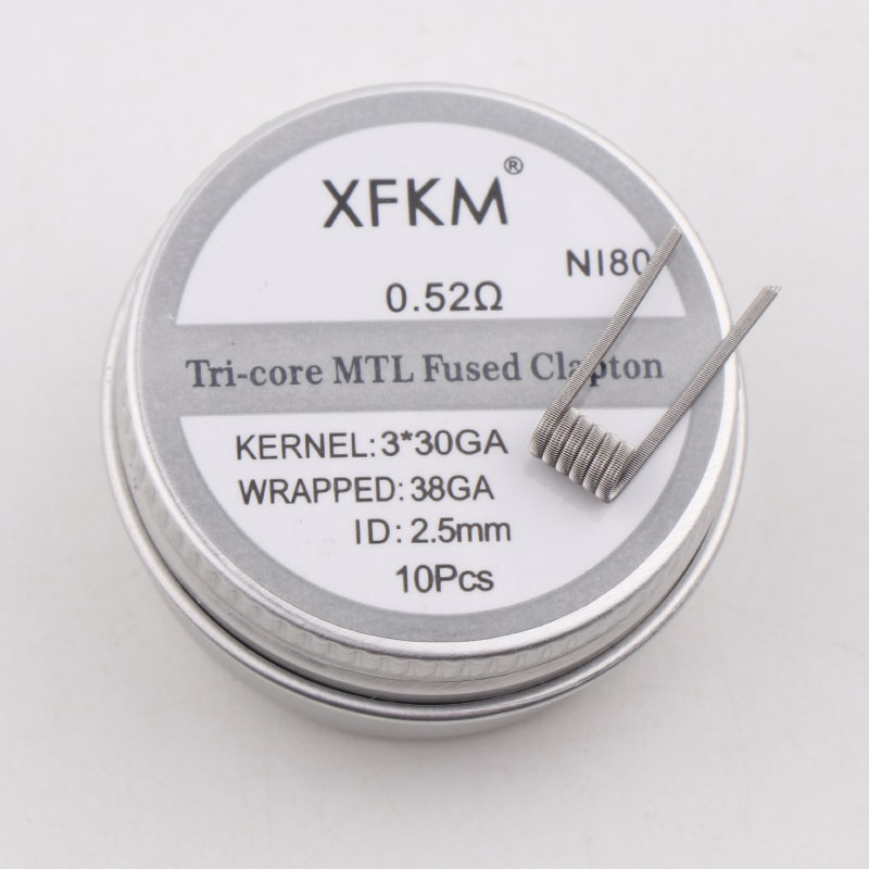 NEW XFKM 10PCS/box NI80/A1/SS3 - Clapton Wire Pre Built avaliação e preço