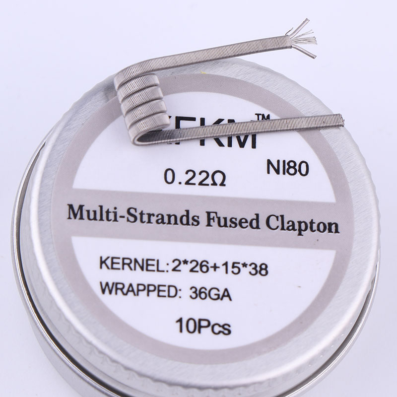NEW XFKM 10pcs/box NI80 High D - Clapton Wire Pre Built avaliação e preço