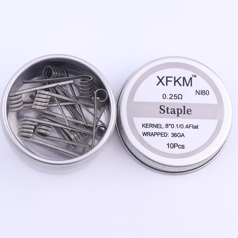 NEW XFKM 10pcs/box NI80 High D - Clapton Wire Pre Built avaliação e preço