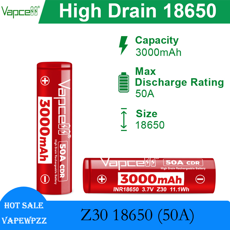 High Drain INR18650 Battery Va - Vape Battery 18650 avaliação e preço