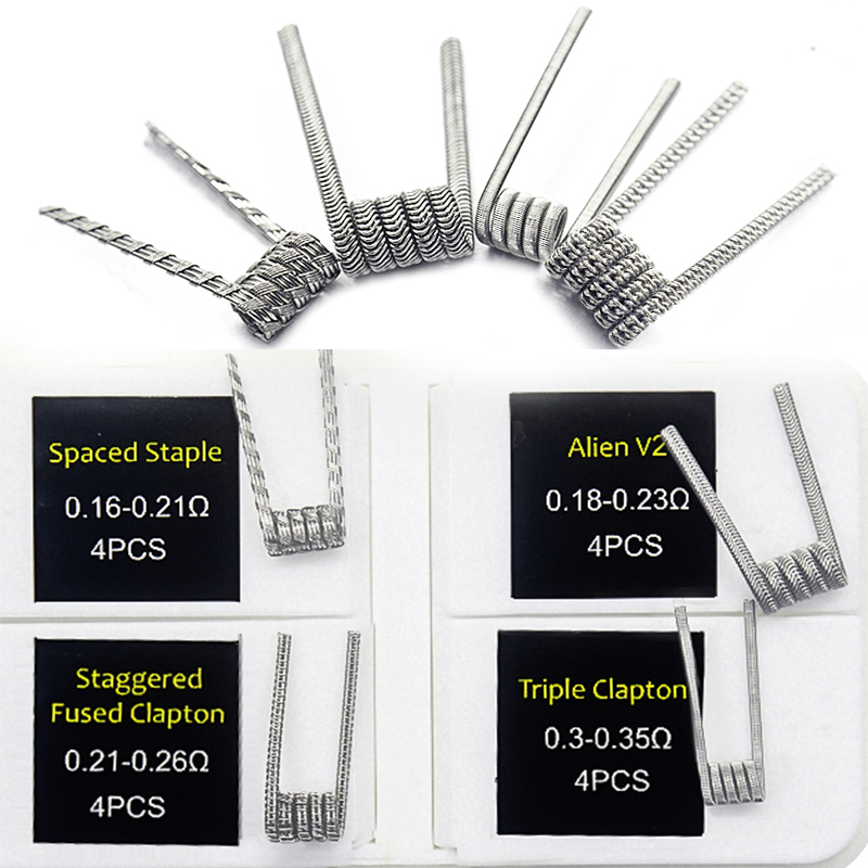 16pcs NI80 Fused Clapton Prebu - Clapton Wire Pre Built avaliação e preço
