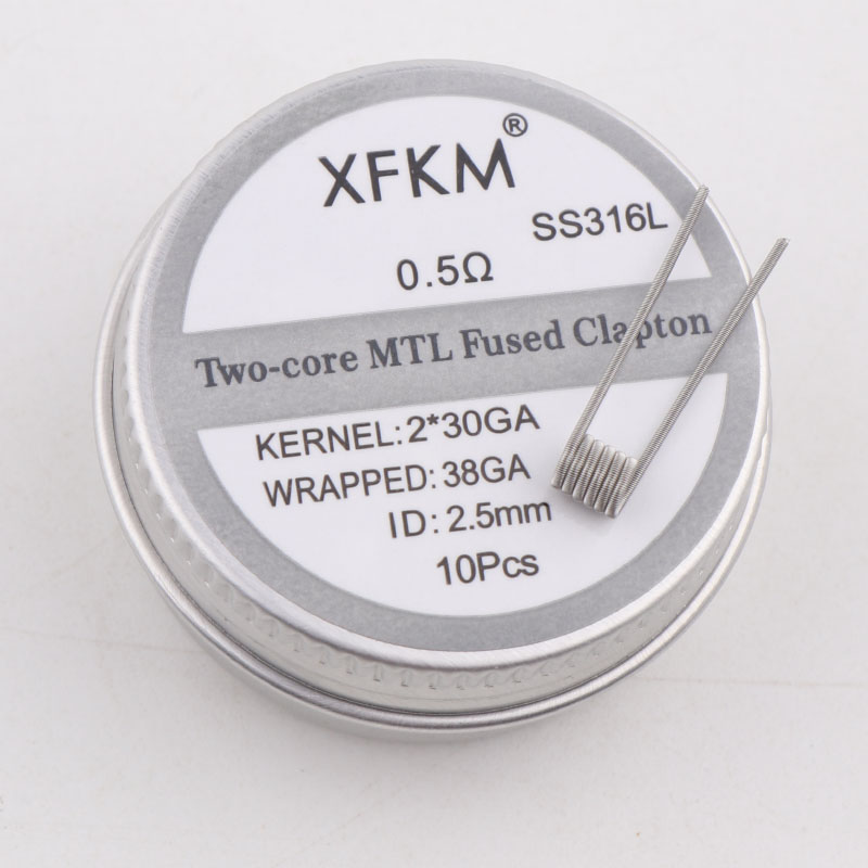 NEW XFKM 10PCS/box NI80/A1/SS3 - Clapton Wire Pre Built avaliação e preço